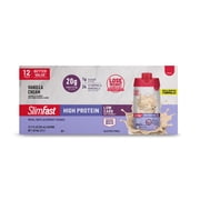 SlimFast High Protein 20g Ready To Drink Meal Replacement Shake Vanilla Cream, 11oz, 12ct