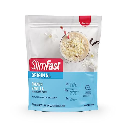 SlimFast Meal Replacement Powder, Original French Vanilla, Shake Mix
