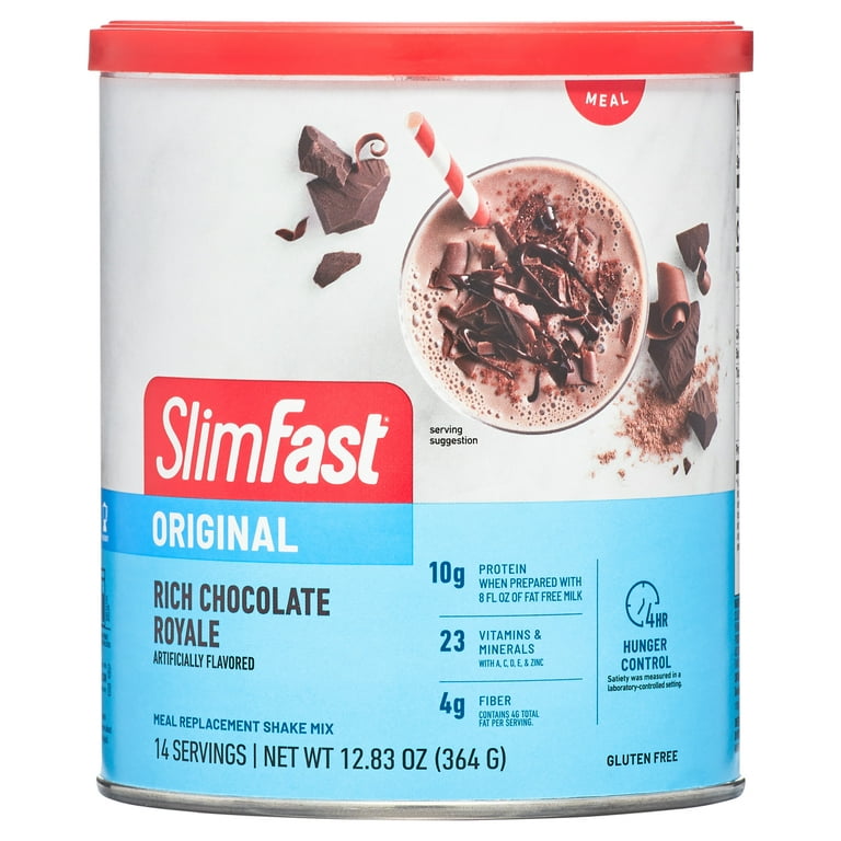 SlimFast Original Meal Replacement Shake Mix, Rich Chocolate Royale, 12.83  Oz. 