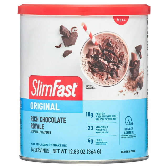 SlimFast Original Meal Replacement Shake Mix, Rich Milk Chocolate,12.83 Oz