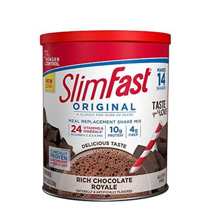 SlimFast Original Rich Chocolate Royale Meal Replacement Shake Mix, 12.83 oz, 6 Pack