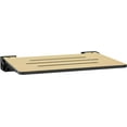 thumbnail image 1 of SlimLine Folding Wall Mount Shower Bench Seat, Urban Chic Seat with Silver Frame, 1 of 1
