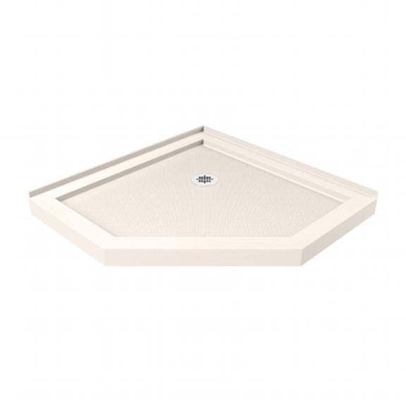 SlimLine Neo-Angle Shower Base - Biscuit - 36 x 36 in. - Slip-Resistant