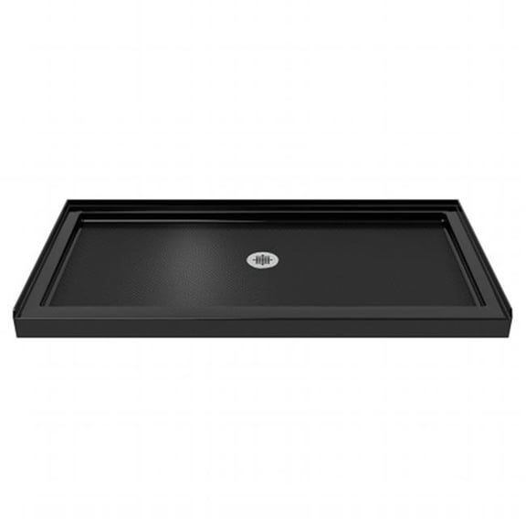SlimLine Shower Base - Black - 60 x 30 in. - Right Hand Drain - Slip-Resistant