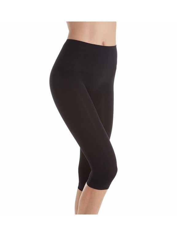 SlimMe By Women's High Waisted Capri Legging Shapers #MSM-109 Black L