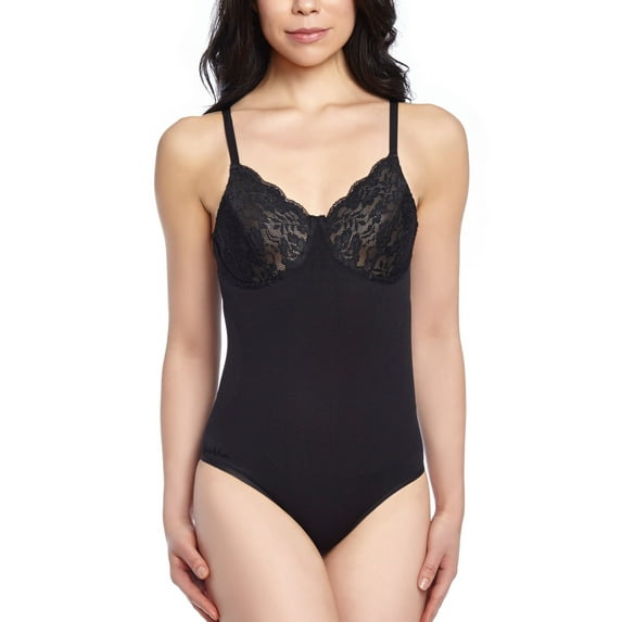 SlimMe by MeMoi Lace Shaping Bodysuit with Underwire