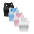 thumbnail image 1 of SlimPro 4 Pieces Basic Crop Tank Tops Sleeveless Racerback Crop Sport Top for Women, 1 of 7