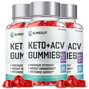 SlimSculpt Keto ACV Gummies, SlimSculpt Keto Gummies, Slim Sculpt Gummies Apple Cider Vinegar Gummy Dietary Supplement 3 Pack