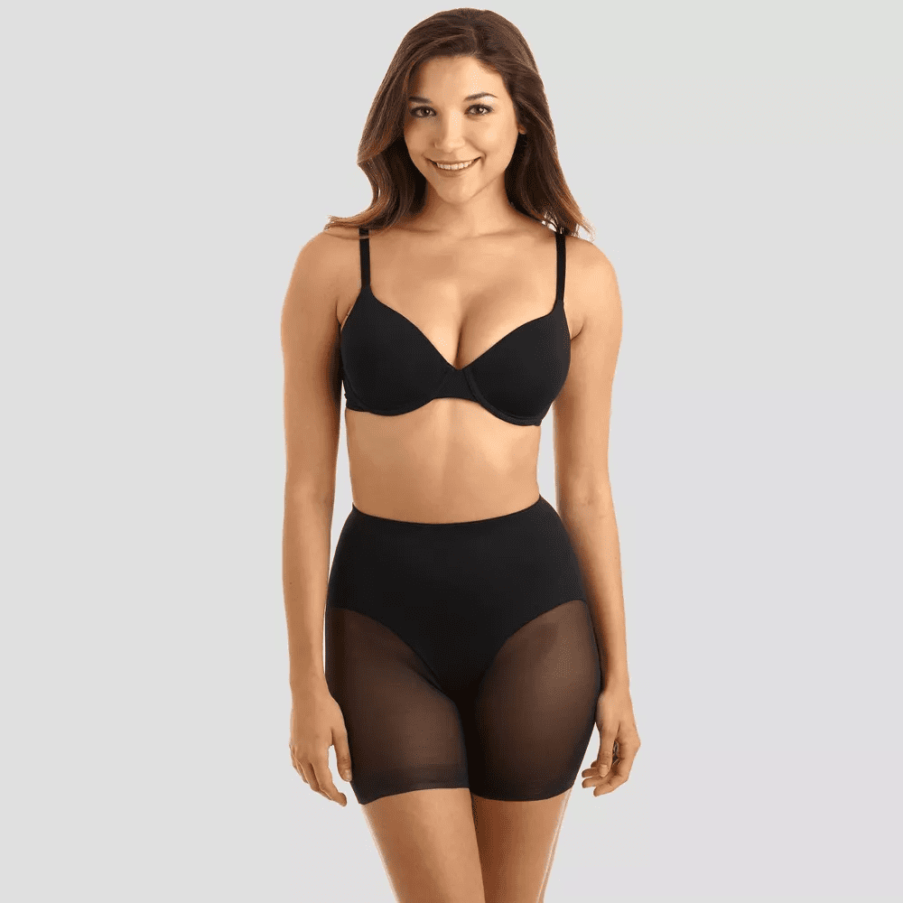 SlimShaper by Miracle Brands Women's Sheer Booty Lift Shortie Shapewear
