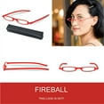 thumbnail image 1 of SlimViews Fireball Red Reading Glasses +2.00 Magnification with case, 1 of 3