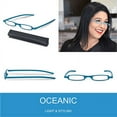 thumbnail image 1 of SlimViews Oceanic Blue Reading Glasses +2.25 Magnification with case, 1 of 3