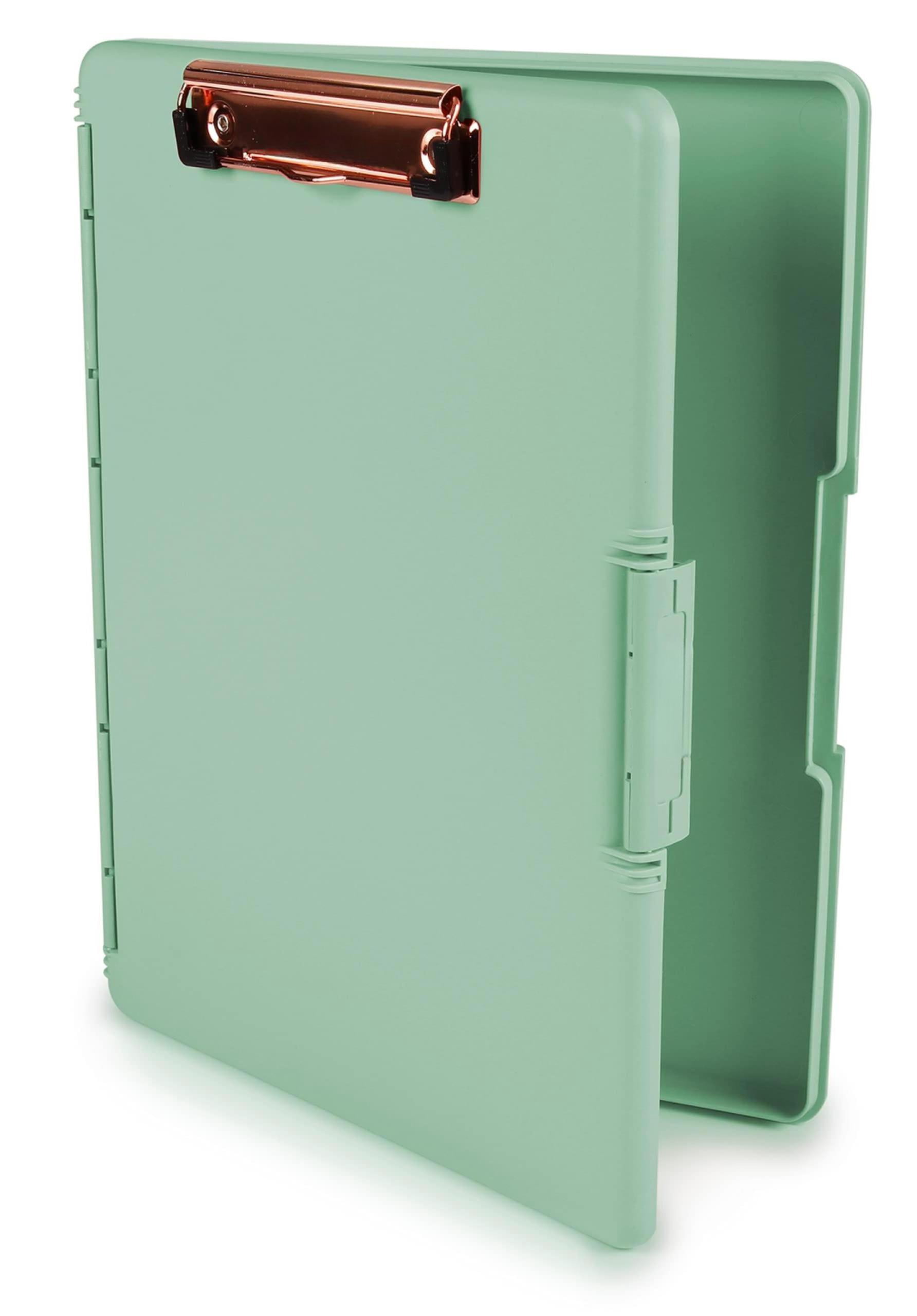 Slimcase 2 Plastic Clipboard With Storage And Side Opening  Foam Green Rose Office Supplies Clipboards To Organize Carry Store A4 Holder