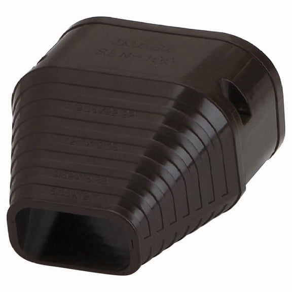 Slimduct Lineset Cover End Fitting 3.75 in. W Brown