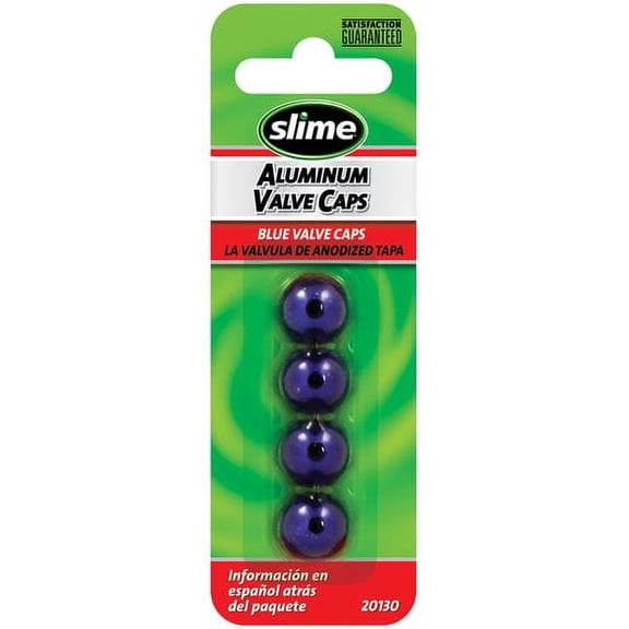 Slime 20130 Custom Series Blue Anodized Valve Caps