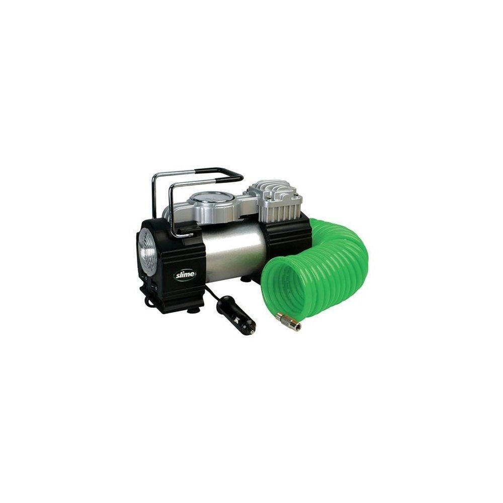 Slime 40031 Metal 12V 150 PSI 1-Stage Air Compressor 15 ft