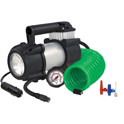 Slime 40031 Metal 12V 150 PSI 1-Stage Air Compressor 15 ft