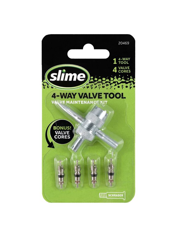 4way Valve Core Tool & 4 Replacement Valve Cores