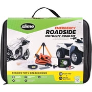 Slime 50161 Emergency Roadside Kit with Flat tire Repair and Booster Cables for Moto/Off-Road