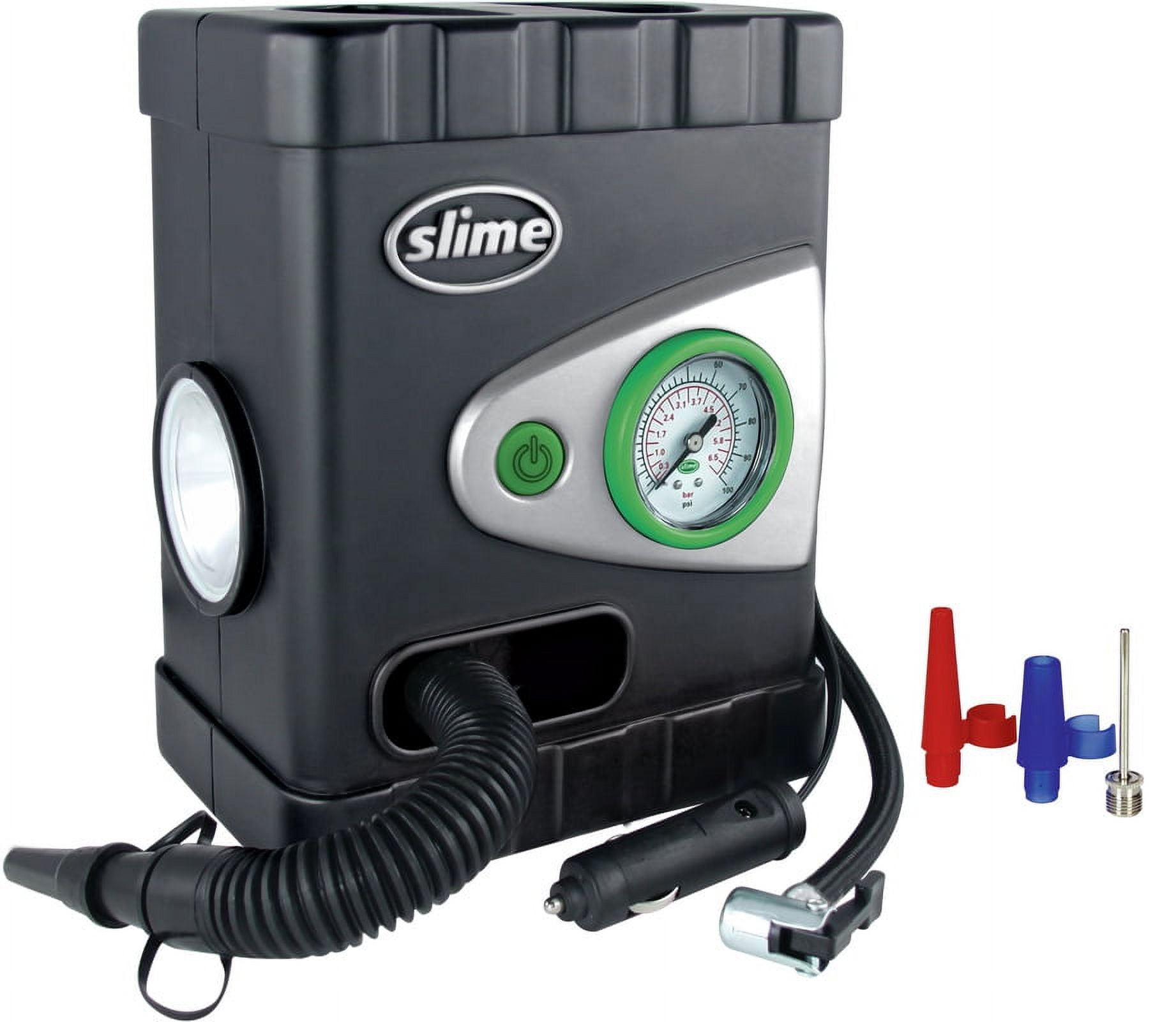 Slime All-Purpose Dual Tire Inflator with LED Light and Dial Gauge ...