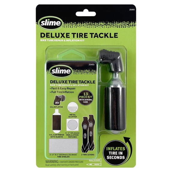 Slime Deluxe Tire Tackle Bike Tube Repair & Inflation Kit - 20495