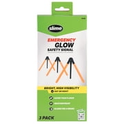 Slime Emergency Glow Safety Signals - 3 Pack Tire Patching & Plugging Safety Tools - 20498w