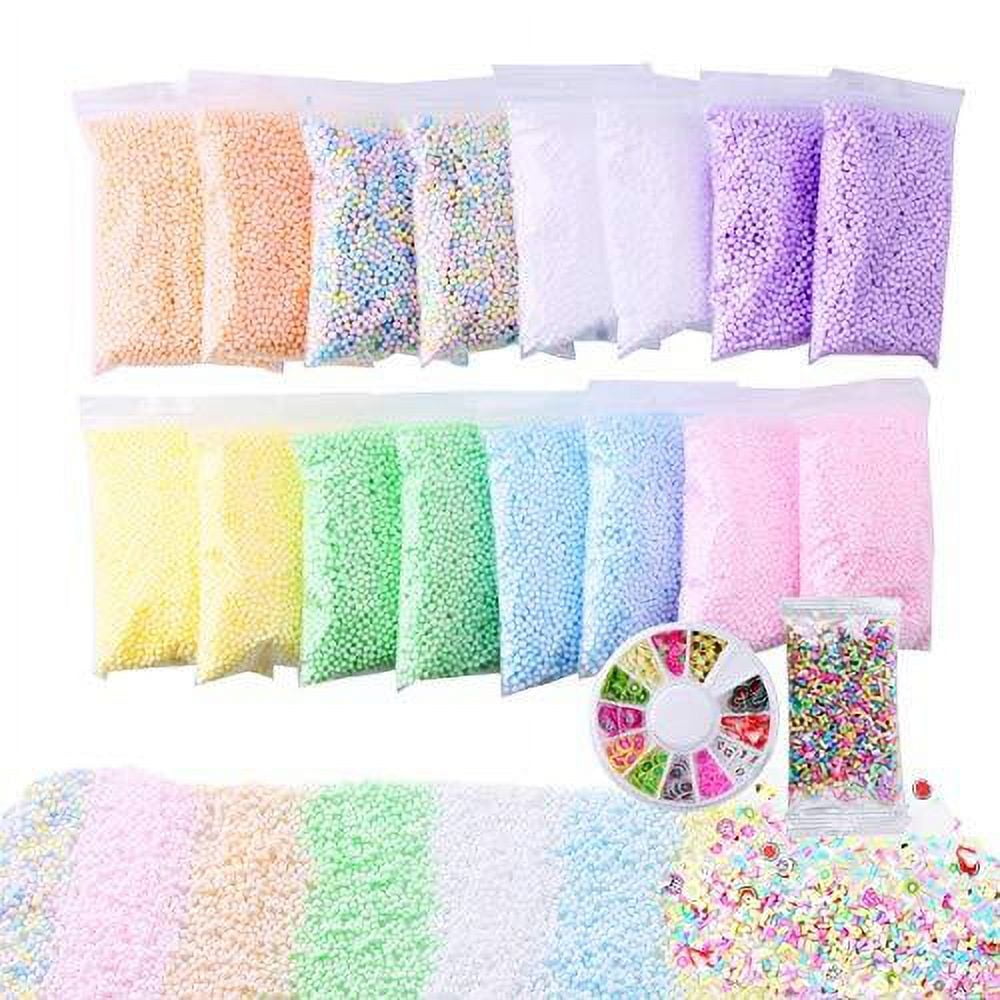 CCINEE 45 Grams Fishbowl Beads Plastic Vase Filler Beads Small Slime Beads  for Crunchy Slime Making DIY Projects and Crafts Supplies, Mixed Color