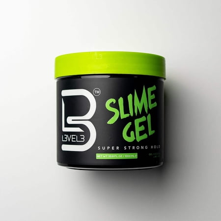 L3 Level 3 Slime Gel - Strong Control Hair Styling Gel - Flake-Free, Long-Lasting Hold - Adds Volume, Texture, and Shine (Large, 1000 ML)