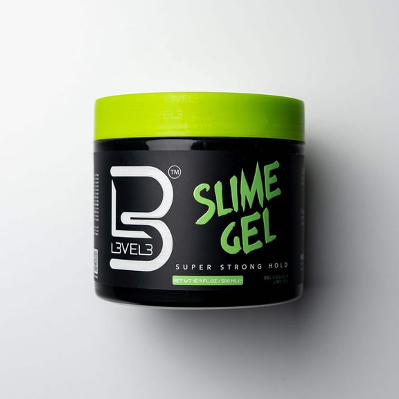 L3 Level 3 Slime Gel - Strong Control Hair Styling Gel - Flake-Free, Long-Lasting Hold - Adds Volume, Texture