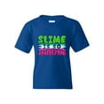 thumbnail image 1 of Slime Is So Satisfying Colorful Slime Lovers Party Funny DT Youth Kids T-Shirt Tee, 1 of 2