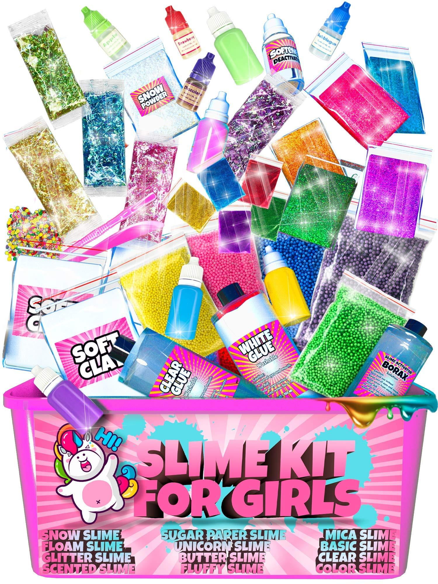 GirlZone My Cutie Pie Slime Kit, DIY Slime Kit for Girls 10-12 to Make  Slime Keychains with Fun Mix-Ins, Great Gift Idea, Slime Creation Kit and  Kids