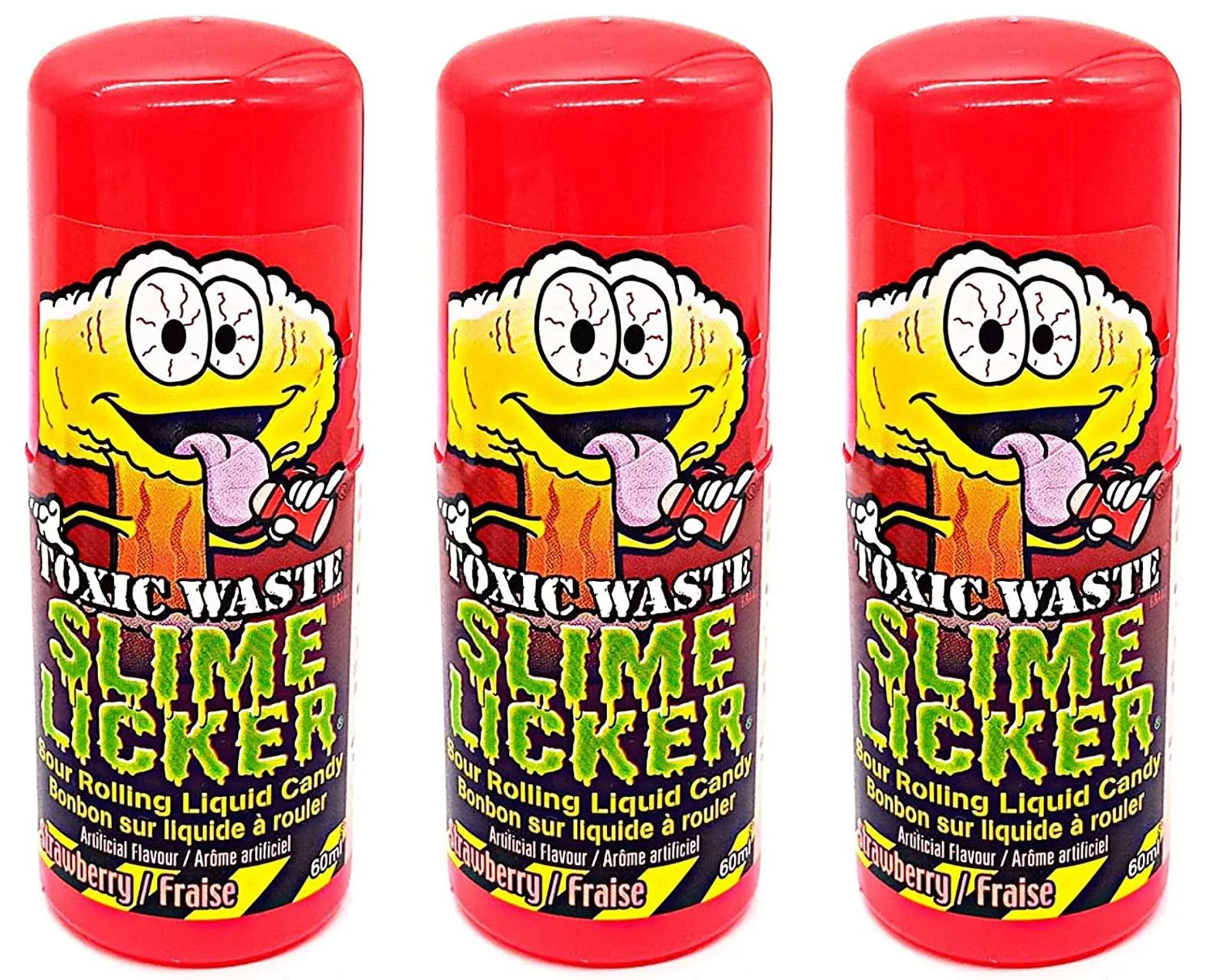 Slime Licker Sour Candy 3Pack of Strawberry