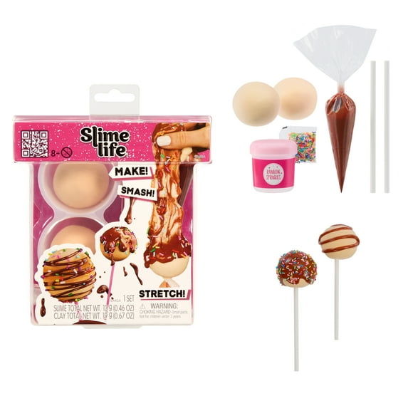 Slime Life Cake Pop DIY Slime Kit - Unboxing Ingredients to Make, Smash, and Stretch Your Food Slime, Ages 8+