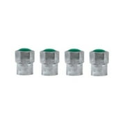 Slime Nitrogen Replacement Metal Valve Caps Green - 20230