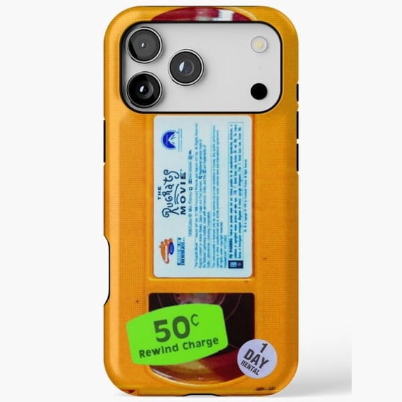 Slime Orange VHS Rugrats H1948 Slim Protective Case for iPhone 17 16 15 14 13 12 11 Pro Max