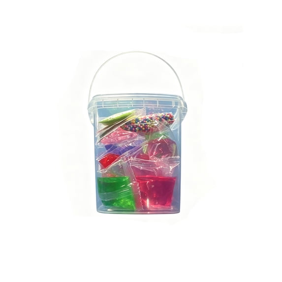 Slime Putty Clay Kit with Storage Bucket Glitter Beads Confetti Mixins and Gel Packs for Sensory Craft Play Activity