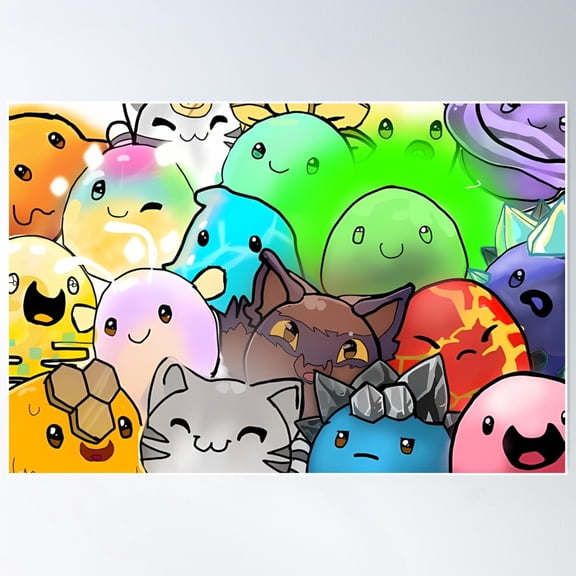 Slime Rancher 2 - Cute Slime Poster Wall Art, Modern Wall Decor For Living Room Bedroom, 8x12 UNFRAMED