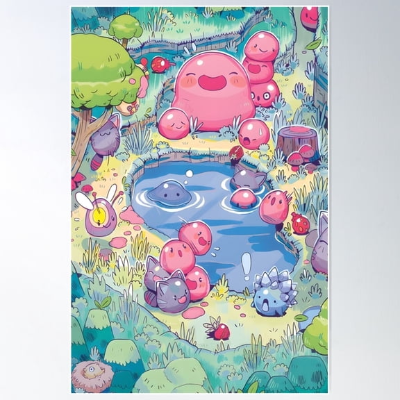 Slime Rancher All In One Poster Wall Art, Modern Wall Decor For Living Room Bedroom, 16x24 UNFRAMED