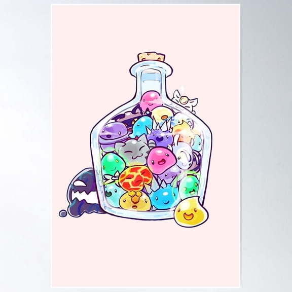 Slime Rancher In A Jar Poster Wall Art, Modern Wall Decor For Living Room Bedroom, 8x12 UNFRAMED
