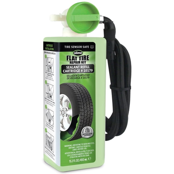 Slime Refill Cartridge for Tire Repair Kits 15.2 Oz - Compatible with Cars and Light Trucks