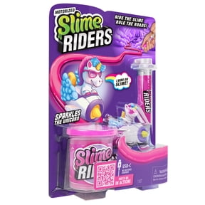 Slime Riders - Slime Toy Race Track Builder with Motorized Rechargeable Car - Sparkles The Unicorn