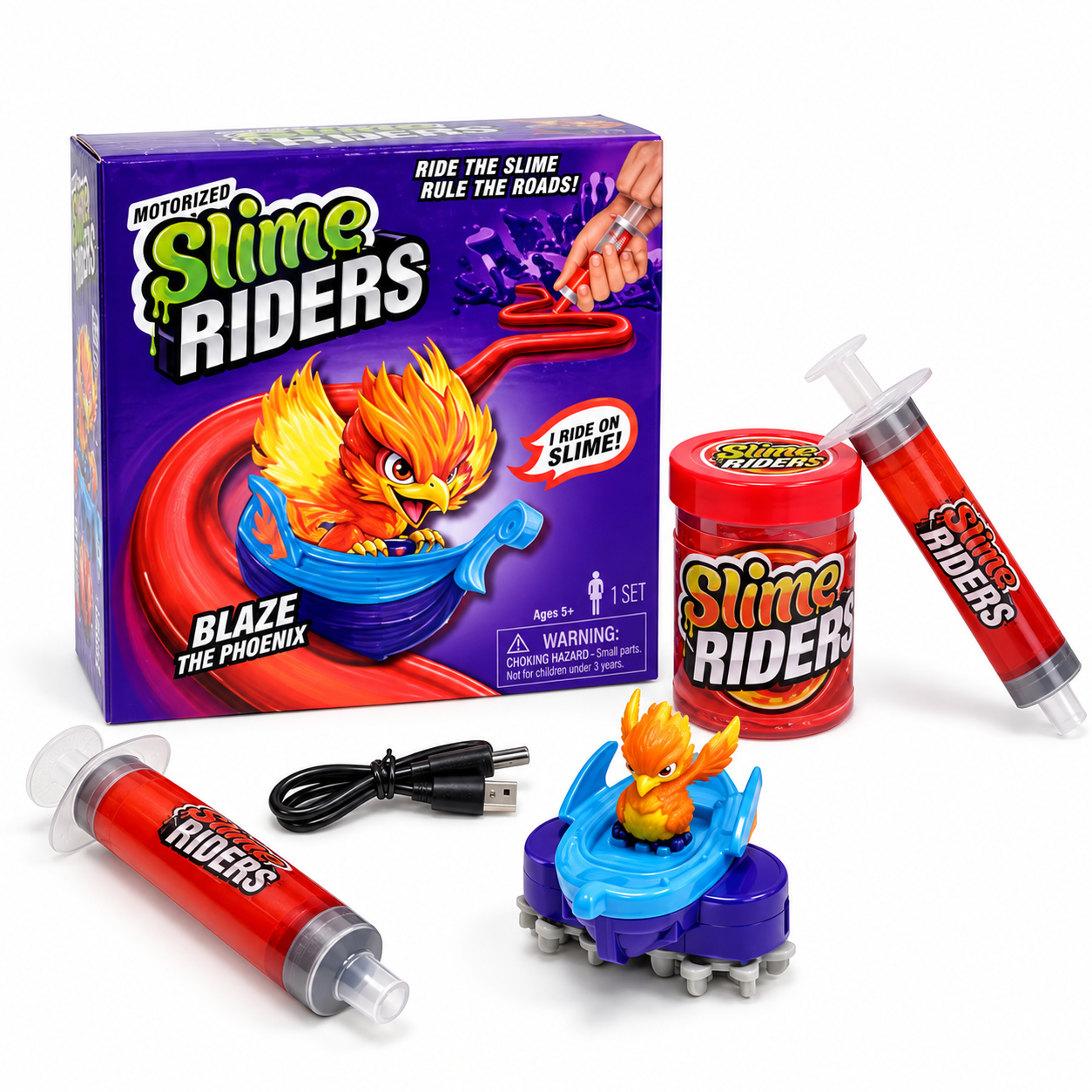 Slime Riders - Slime Toy Race Track Builder with Motorized Rechargeable ...