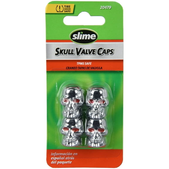 Slime Skull Replacement Tire Valve Caps Plastic - 20479w