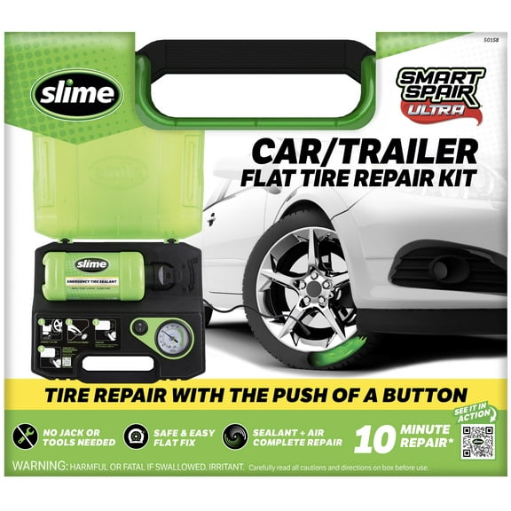 Slime Smart Spair Ultra Car/Trailer Flat Tire Repair Kit - 50158