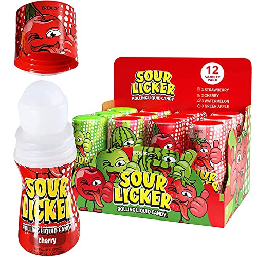 Slime Sour Lickers Candy, Gluten Free, 12 Pk Of 4 Flavors, Watermelon