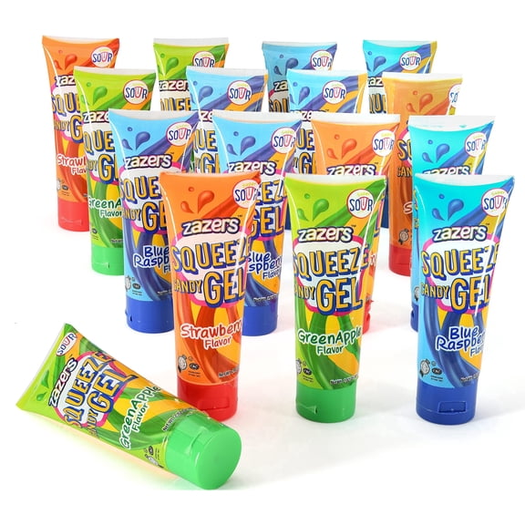 Slime Sour Lickers, Squeeze Gel Candy, 16pk - Assorted Flavors, Kosher