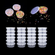 25 Pc Slime Storage Containers - Recyclable Plastic, Good Sealability, Reusable - for Storing Slime and Other Small Items