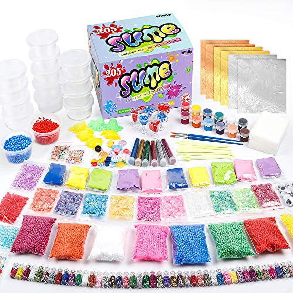 Holiday Foam Beads for Slime 20 Pack Supplies Kit - Include Colorful Pastel  & Dark Colors Foam Balls, Confetti & Charms Flatback + Slime Tools Set 