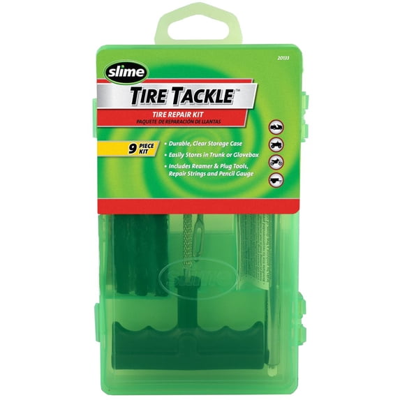 Slime T-Handle Tire Tackle Kit for Flat Tire Repair, 9pc - 20133