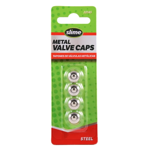 Slime TPMS Steel Replacement Valve Caps 4 Count TPMS Safe - 20145