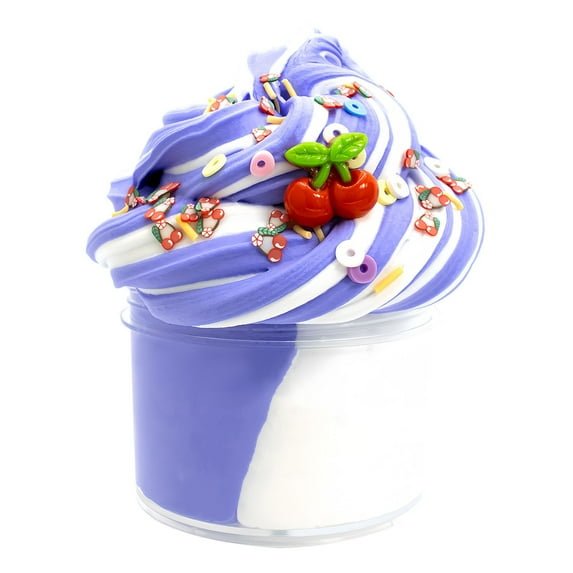 Slime Toy, 70Ml Stress Relief Colorful Mud Toy With Cherry Decor And Sprinkles, For Kids S Sensory Play Party Favors